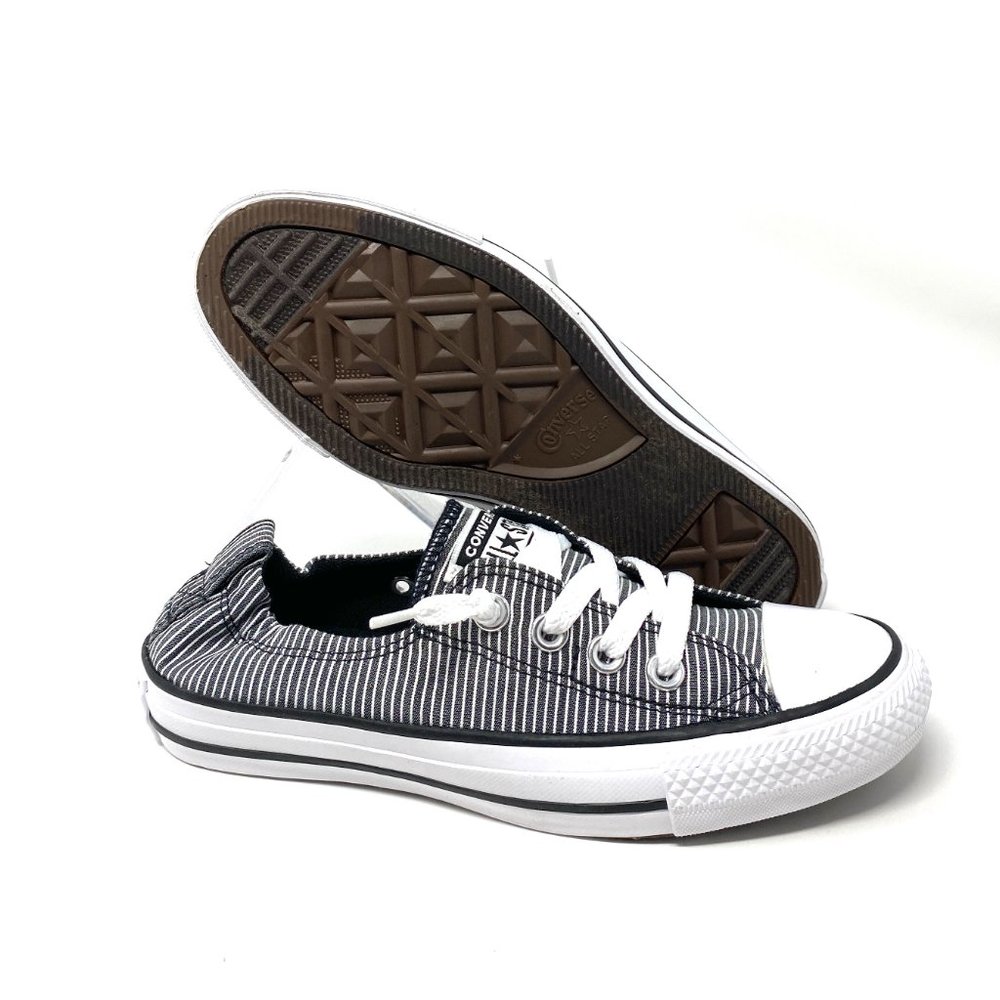 Converse Womens Size 6 CTAS Shoreline Slip On Gray White Canvas Sneakers 567221F - Picture 2 of 9